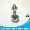 M6 x 20 - COMBO 5 con Ốc lục giác chìm Inox (Bulong lục giác) kèm tán, long đền, long vênh M6 - 20mm