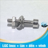 M6 x 10 - COMBO 5 con Ốc lục giác chìm Inox (Bulong lục giác) kèm tán, long đền, long vênh M6  - 10mm