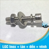 M4 x 20 - COMBO 5 con Ốc lục giác chìm Inox (Bulong lục giác) kèm tán, long đền, long vênh M4 - 20mm