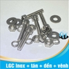 M6 x 30 - COMBO 5 con Ốc lục giác chìm Inox (Bulong lục giác) kèm tán, long đền, long vênh M6 - 30mm