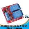 5V 2 kênh - Module Relay 2 kênh 5V chịu được hiệu điện thế lên đến 250VAC 10A