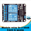 5V 2 kênh - Module Relay 2 kênh 5V chịu được hiệu điện thế lên đến 250VAC 10A