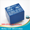 COMBO 10 CÁI Relay 12V 10A 4 chân SRD-12VDC-SL-A hàng chuẩn SONGLE