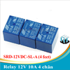 COMBO 10 CÁI Relay 12V 10A 4 chân SRD-12VDC-SL-A hàng chuẩn SONGLE