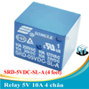 Relay 5V 10A 4 chân SRD-5VDC-SL-A [ COMBO 10 CON ]