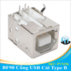 BF90 Cổng USB Cái 2.0 Type B 4 Chân Cong 90 Độ Xuyên Lỗ