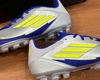 Adidas F50 Messi League 2G/3G AG 'La Vida Rapida' - Silver Metallic/Solar Yellow/Lucid Blue JR8057