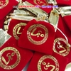 Túi Gấm Nhung Đỏ chữ LỘC 7x9cm