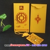 Bao lì xì thần tài ôm thỏi vàng 24k