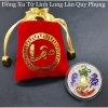 Đồng Xu Tứ Linh LONG LÂN QUY PHỤNG (tặng kèm túi gấm)