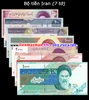 Bộ tiền Iran 7 tờ 100 200 500 1000 2000 5000 10000 Rials