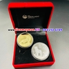 Tiền xu hình con hổ mạ vàng Úc (tặng hộp nhung đỏ)
