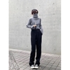 Quần Âu Nam Nữ Hàn Quốc Vải Tuyết Mưa Ống Suông Form Rộng Trẻ Trung Năng Động Unisex Basic Streetwear®. QAX01