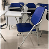 Vinahardware Foldable Student Chair with Padded Backrest and Built-In Writing Desk