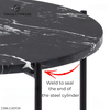 Round-Shaped Side Table Vinahardware With Marble