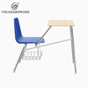 ​​​​​​​Vinahardware Plastic Chair-Integrated Desk - Durable Metal Frame with Convenient Backpack Storage