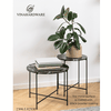 Round-Shaped Side Table Vinahardware With Marble
