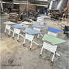 Vinahardware Modern Design Trapezoidal Shaped Student Desk