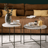 Round-Shaped Side Table Vinahardware With Marble