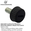 Adjustable Leveling Foot M8x20mm – Plastic Base Ø20mm | Model 2702.4.20101