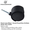 Plastic Caster Wheel – Smooth Thread Stem, No Brake – Model 1405.3.02040