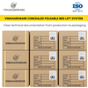 Vinahardware Folding Bed Lift Mechanism 1802.1.13186 with Piston (Concealed in Cabinet)