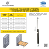 Vinahardware Folding Bed Lift Mechanism 1802.1.13186 with Piston (Concealed in Cabinet)