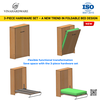 Vinahardware Folding Bed Lift Mechanism 1802.1.13186 with Piston (Concealed in Cabinet)