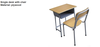 Vinahardware Classic Wooden School Desk – Affordable School Furniture