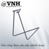 Triangular two-spoke iron legs, matte black paint - VNH40010