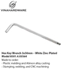 Hex Key Wrench 3x50mm – White Zinc-Plated – Model 8501.4.03564