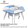 Vinahardware Trapezoidal Student Desk Frame 2300.1.26057
