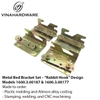 Metal Bed Bracket Set – “Rabbit Hook” Design | Models 1600.3.00187 & 1600.3.00177