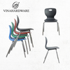 Vinahardware Stackable Plastic Chair With Metal Legs For Classrooms And Offices