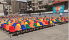 Vinahardware Plastic Metal Stacking Chair For Public Use - Suitable For Outdoor And Indoor