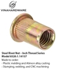 Yellow Zinc-Plated Steel Rivet Nut – Inch Thread Series – Model 8320.1.14157
