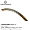 Semi-Arch Cabinet Handle – Bright Nickel Finish | 128mm C-C | Model 1310.1.02311