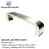 Modern Rectangular Cabinet Handle – Polished Nickel Finish | 96mm C-C | Model 1310.1.02316