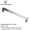 Modern Long Cabinet Handle – Brushed Nickel Finish | 128mm C-C | Model 1316.1.16010