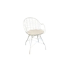 Vinahardware Steel Slat Café Chair with Cushion