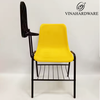 Vinahardware Four-Leg Metal Chair With Writing Desk And Book Net for Students