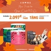 Combo - Mua 3 nến ly 3 bấc sáp đậu nành dòng Aromatherapy tặng 2 tinh dầu treo thơm xe và 2 hộp diêm