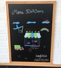 Bảng Menu đen khung gỗ treo tường