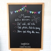 Bảng Menu đen khung gỗ treo tường
