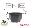CNLG13 - Chậu Nhựa Lục Giác Mã 13 (3 size)