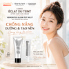 [Combo] Chống nắng dưỡng & tạo nền căng bóng tự nhiên – Éclat du Teint After Care Sun Cream & VEMONTES Glow Pot No.17 Max Mirror BB Cream | Hàn Quốc