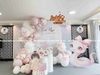 Trang Trí Đầy Tháng Bé Gái Màu Hồng