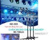 Chân Mic ND-303 - Toàn Bộ Bằng Kim Loại, Khóa Kim Loại Tốt, chắc chắn, bền, thân micro đường kính 2.5cm