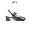 Giầy da mũi tròn 5cm Slingback Kosu 2028