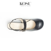 Giầy da mũi tròn 5cm Slingback Kosu 2028